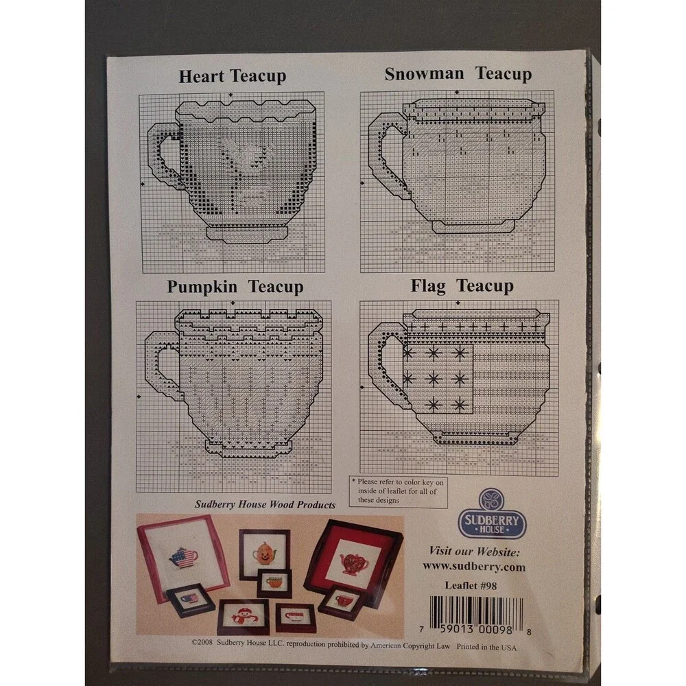 Sudberry House Tea Time I Cross Stitch Pattern Leaflet 98 Laura Doyle Vintage